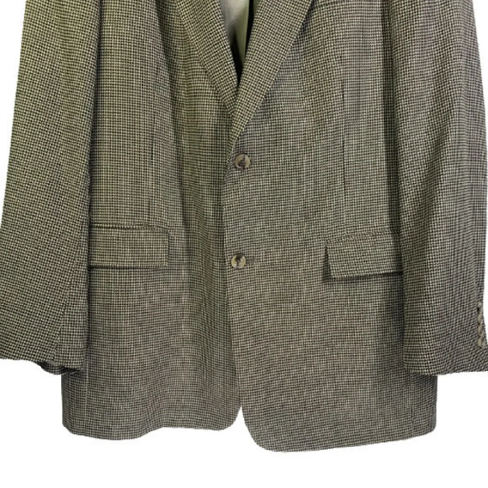 AUSTIN REED Beige Houndstooth Sport Coat Blazer‎ Jacket